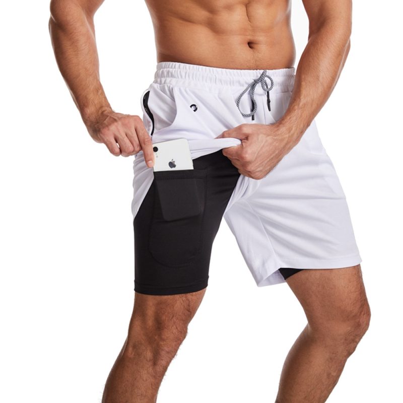GITF Men's 2-in-1 Fitness Running 7-inch Shorts Quick Drying Training Fitness Shorts Training Slow Running Fitness Gym Shorts - Image 7