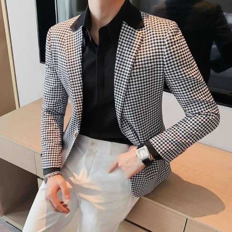 Fashion Men's Suit Jackets Single Breasted Male Blazer Thin Slim Fit Spring Clothes Casual Coat Korean Style Original Handsome - Image 4