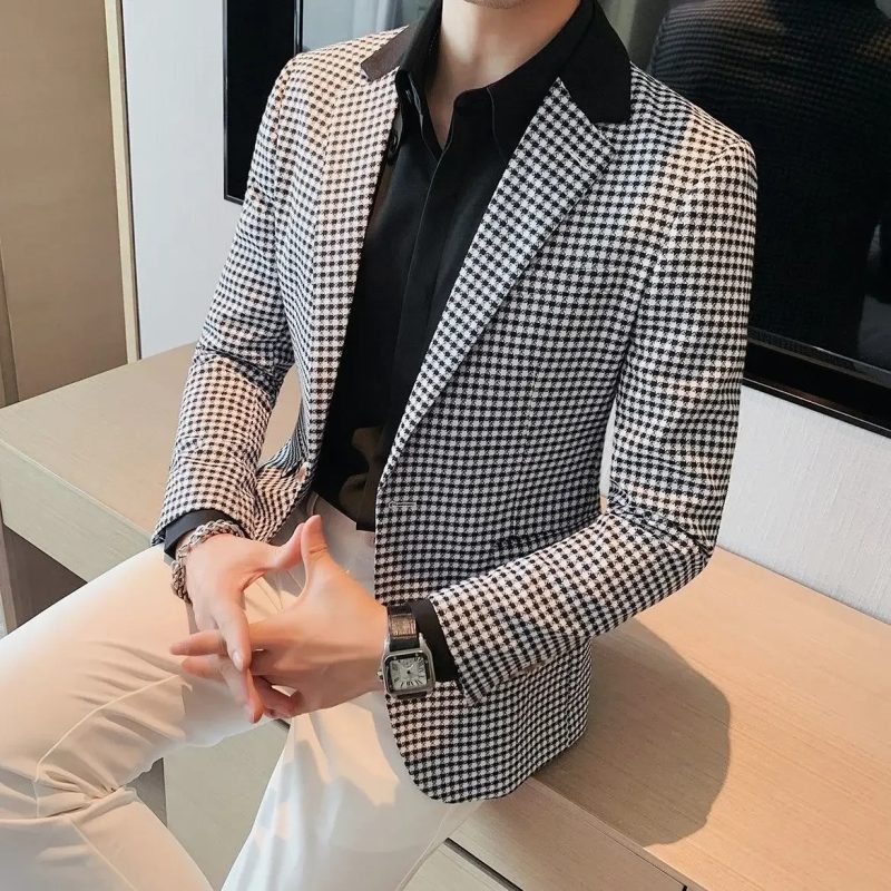 Fashion Men's Suit Jackets Single Breasted Male Blazer Thin Slim Fit Spring Clothes Casual Coat Korean Style Original Handsome - Image 6