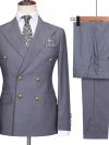 2023 Fashion New Men's Leisure Boutique Business Banquet Solid Color Wedding Double Breasted Slim Fit Suit Blazers Jacket Pants
