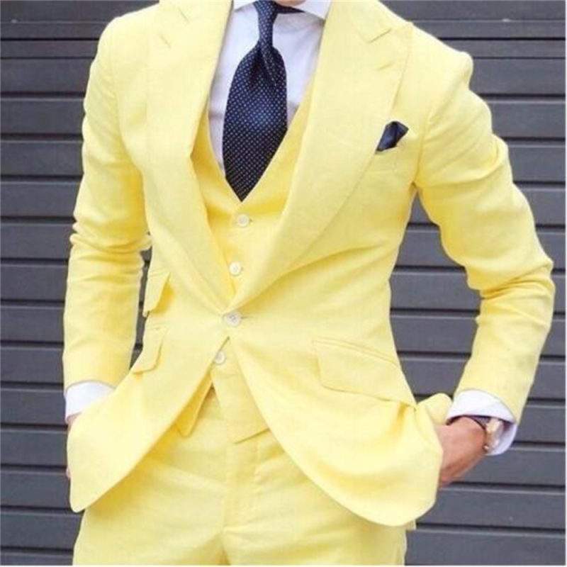 Elegant Wedding Tuxedos Suits 3 Pieces Slim Fit Bridegroom For Men Groomsmen Suit Male Cheap Formal Business (Jacket+Vest+Pants) - Image 6