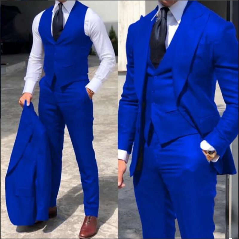 Elegant Wedding Tuxedos Suits 3 Pieces Slim Fit Bridegroom For Men Groomsmen Suit Male Cheap Formal Business (Jacket+Vest+Pants) - Image 7