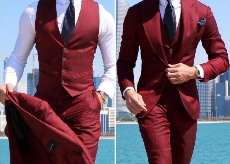 Elegant Wedding Tuxedos Suits 3 Pieces Slim Fit Bridegroom For Men Groomsmen Suit Male Cheap Formal Business (Jacket+Vest+Pants) - Image 11