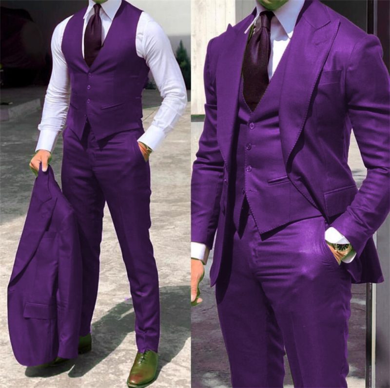 Elegant Wedding Tuxedos Suits 3 Pieces Slim Fit Bridegroom For Men Groomsmen Suit Male Cheap Formal Business (Jacket+Vest+Pants) - Image 14