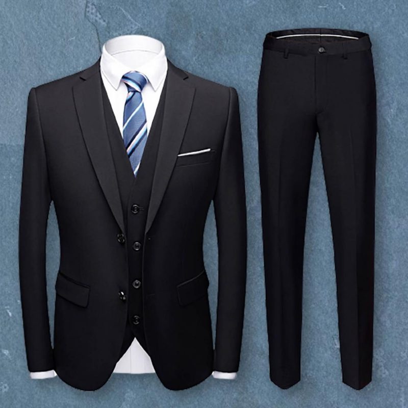 High Quality (Blazer+ Waistcoat + Trousers) Men Simple Business Elegant Fashion Job Interview Gentleman Suit Slim 3-piece Suit - Image 2