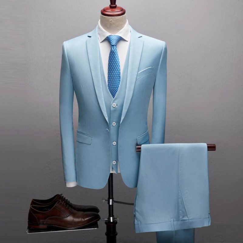 High Quality (Blazer+ Waistcoat + Trousers) Men Simple Business Elegant Fashion Job Interview Gentleman Suit Slim 3-piece Suit - Image 4