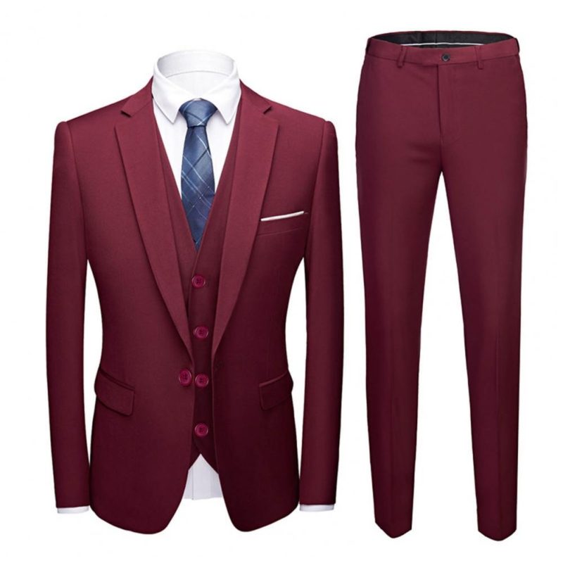 High Quality (Blazer+ Waistcoat + Trousers) Men Simple Business Elegant Fashion Job Interview Gentleman Suit Slim 3-piece Suit - Image 8