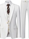 2023 Fashion Men's Casual Business Suit 3 Pieces Set / Male Dress Blazers Jacket Coat Blazers Trousers Pants Vest Waistcoat