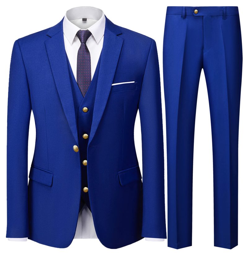 2023 Fashion Men's Casual Business Suit 3 Pieces Set / Male Dress Blazers Jacket Coat Blazers Trousers Pants Vest Waistcoat - Image 10