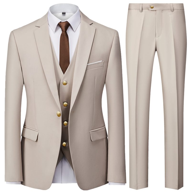 2023 Fashion Men's Casual Business Suit 3 Pieces Set / Male Dress Blazers Jacket Coat Blazers Trousers Pants Vest Waistcoat - Image 13