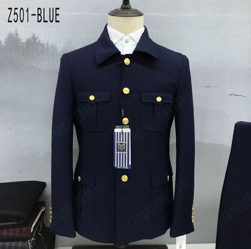 2 Pcs Suit Set Blazers Jacket Pants / 2023 Fashion Men's Casual Boutique Single Breasted Stand Collar Tunic Suits Coat Trousers - Image 3