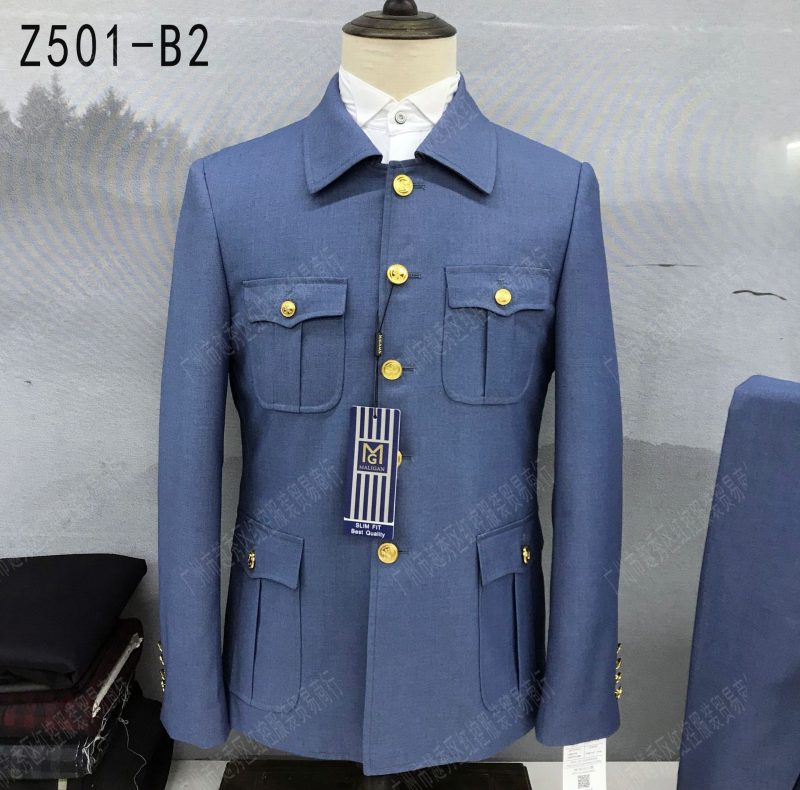 2 Pcs Suit Set Blazers Jacket Pants / 2023 Fashion Men's Casual Boutique Single Breasted Stand Collar Tunic Suits Coat Trousers - Image 4
