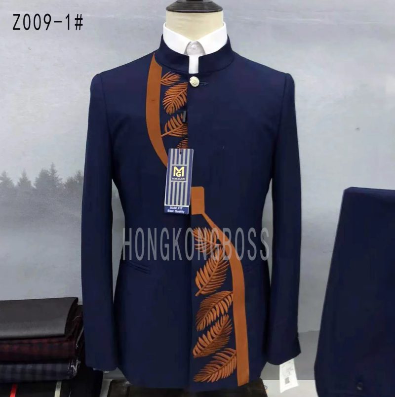 2 Pcs Suit Set Blazers Jacket Pants / 2023 Fashion Men's Casual Boutique Single Breasted Stand Collar Tunic Suits Coat Trousers - Image 14