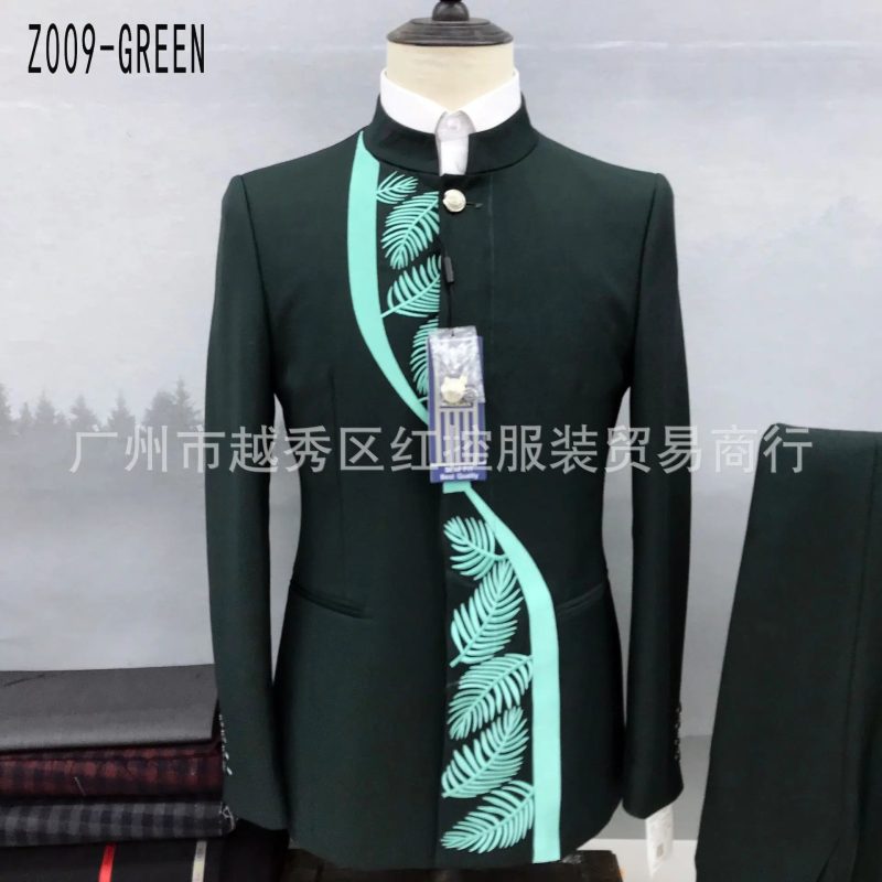 2 Pcs Suit Set Blazers Jacket Pants / 2023 Fashion Men's Casual Boutique Single Breasted Stand Collar Tunic Suits Coat Trousers - Image 18