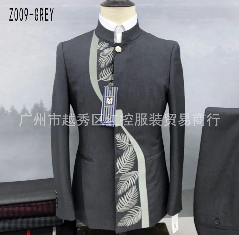2 Pcs Suit Set Blazers Jacket Pants / 2023 Fashion Men's Casual Boutique Single Breasted Stand Collar Tunic Suits Coat Trousers - Image 20