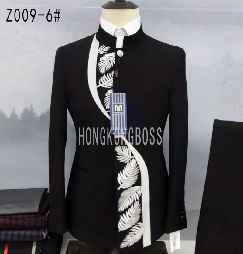 2 Pcs Suit Set Blazers Jacket Pants / 2023 Fashion Men's Casual Boutique Single Breasted Stand Collar Tunic Suits Coat Trousers - Image 21