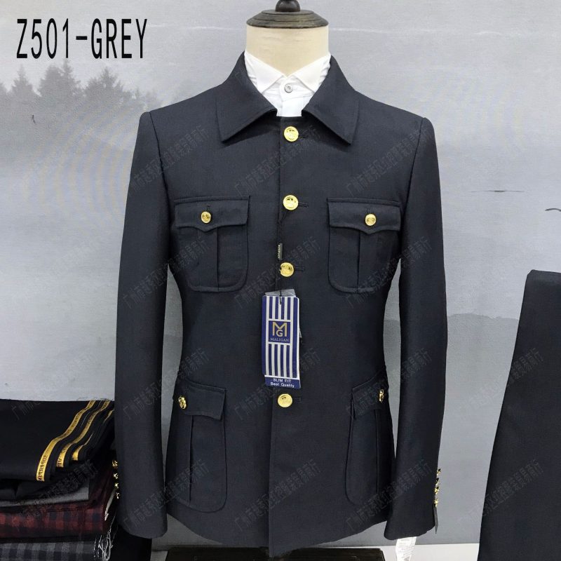 2 Pcs Suit Set Blazers Jacket Pants / 2023 Fashion Men's Casual Boutique Single Breasted Stand Collar Tunic Suits Coat Trousers - Image 22