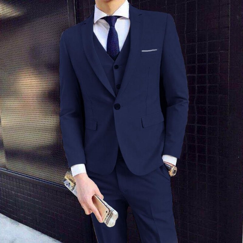 Business Suits Men Blazers 3 Pieces Set Luxury Slim Fit Turn down Collar Vest Pants Jackets Men Suit Groom Wedding Suit - Image 4