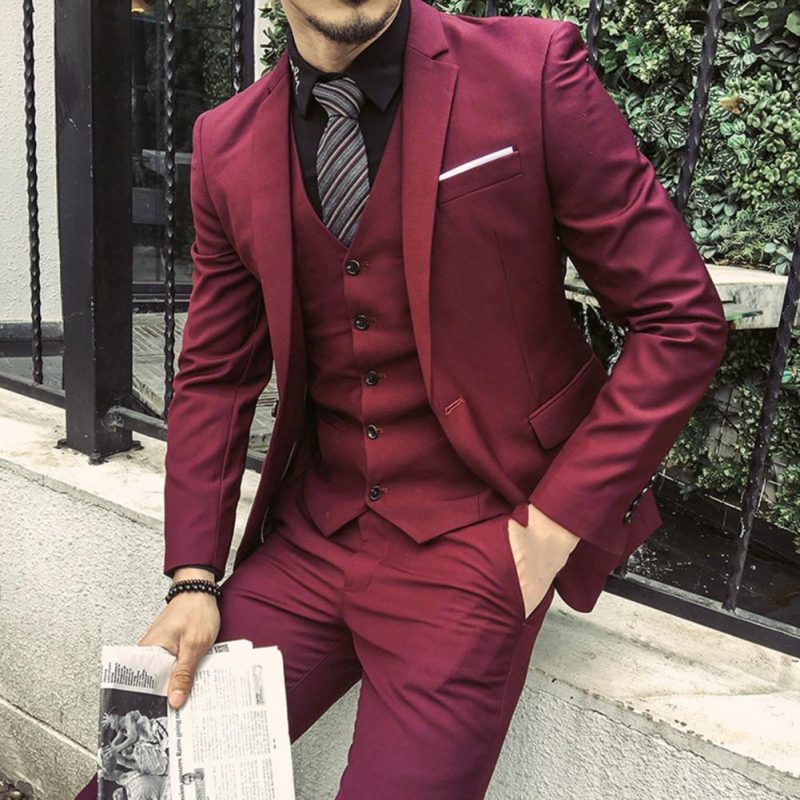 Business Suits Men Blazers 3 Pieces Set Luxury Slim Fit Turn down Collar Vest Pants Jackets Men Suit Groom Wedding Suit - Image 5