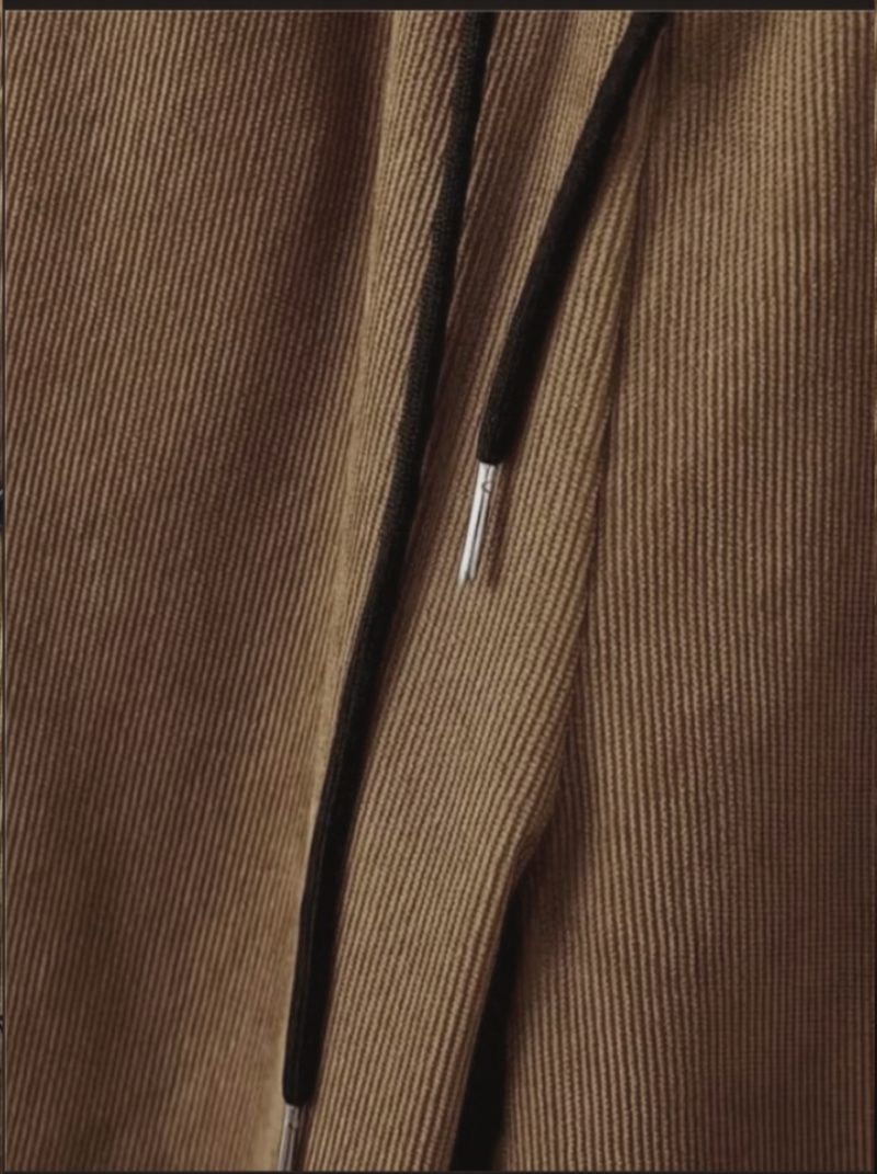 Men's suit Solid color corduroy suit Long sleeve shirt and pants casual suit - Image 4