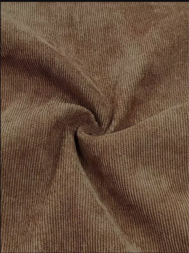 Men's suit Solid color corduroy suit Long sleeve shirt and pants casual suit - Image 5