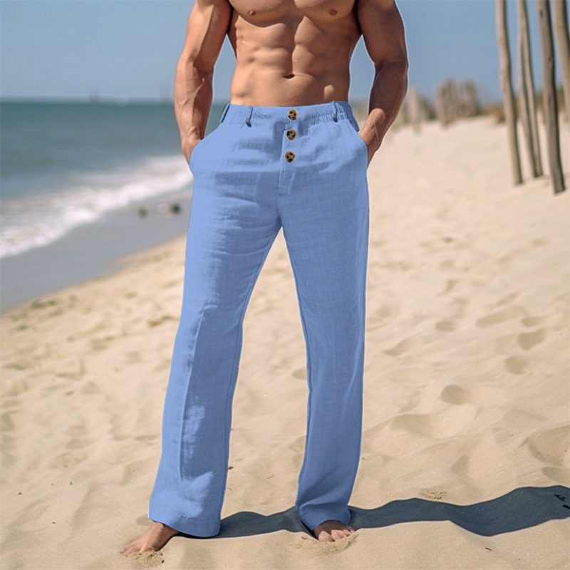 Men's Spring And Summer Hip Hop Breathable Loose Casual Sandbeach Sports Pants - Image 2
