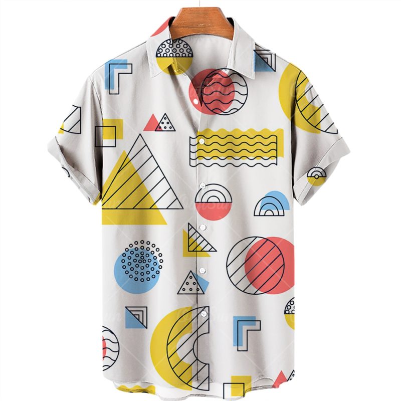 2024 3d Graffiti Oil Painting Printed Shirt Men Fashion Streetwear Hawaiian Beach Casual Lapel Plus Size 2024 - Image 2