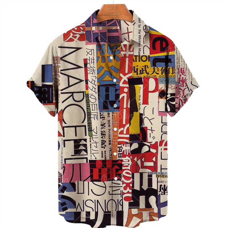2024 3d Graffiti Oil Painting Printed Shirt Men Fashion Streetwear Hawaiian Beach Casual Lapel Plus Size 2024 - Image 5