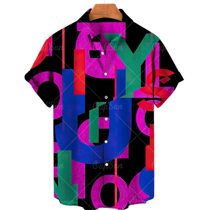 2024 3d Graffiti Oil Painting Printed Shirt Men Fashion Streetwear Hawaiian Beach Casual Lapel Plus Size 2024 - Image 10