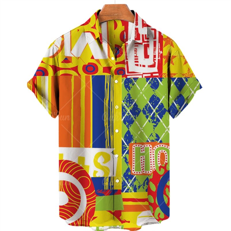 2024 3d Graffiti Oil Painting Printed Shirt Men Fashion Streetwear Hawaiian Beach Casual Lapel Plus Size 2024 - Image 16