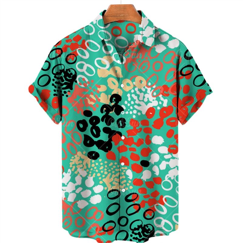 2024 3d Graffiti Oil Painting Printed Shirt Men Fashion Streetwear Hawaiian Beach Casual Lapel Plus Size 2024 - Image 18