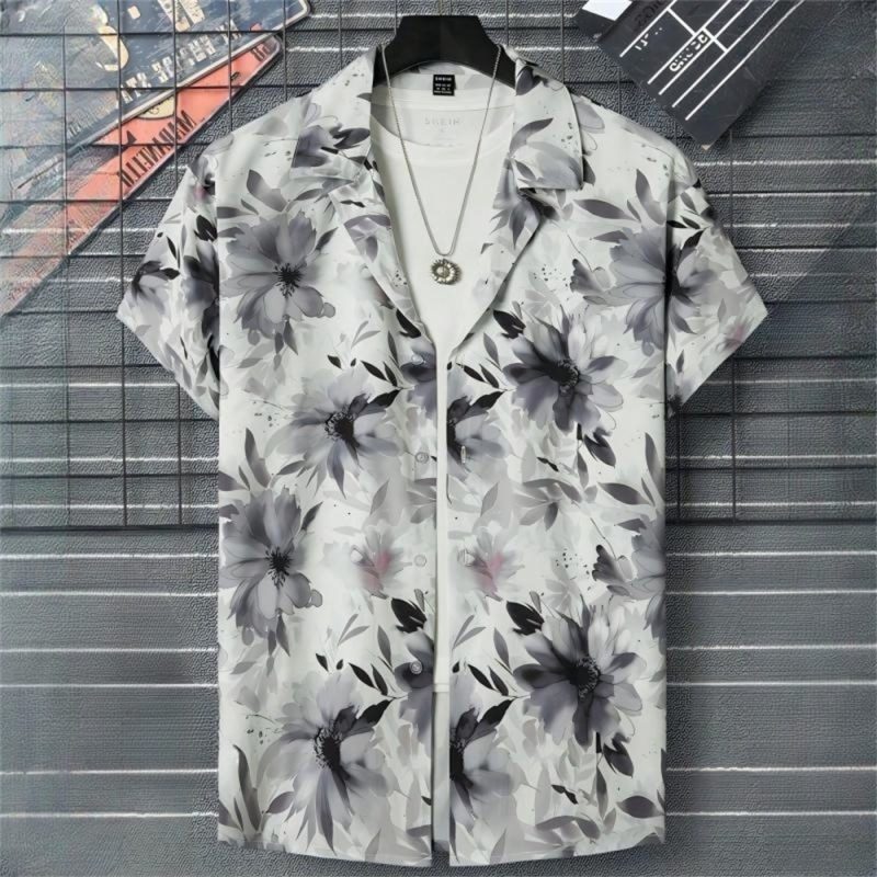 3D Printed Geometry Men's Shirts Color Block Graphics Fashion Button Short Sleeve Lapel Hawaiian Blouse shirts for men Summer - Image 19