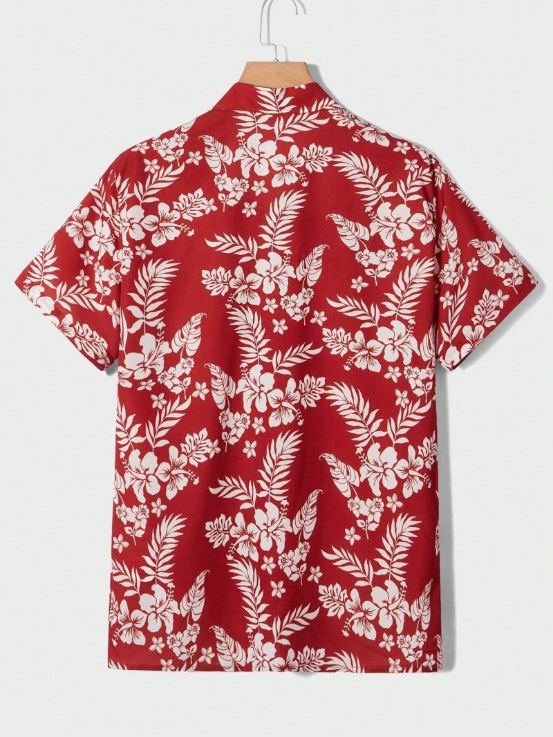Summer men's new tropical 3D printing lapel short-sleeved shirt Hawaiian casual daily wearing large size XS-5XL - Image 2