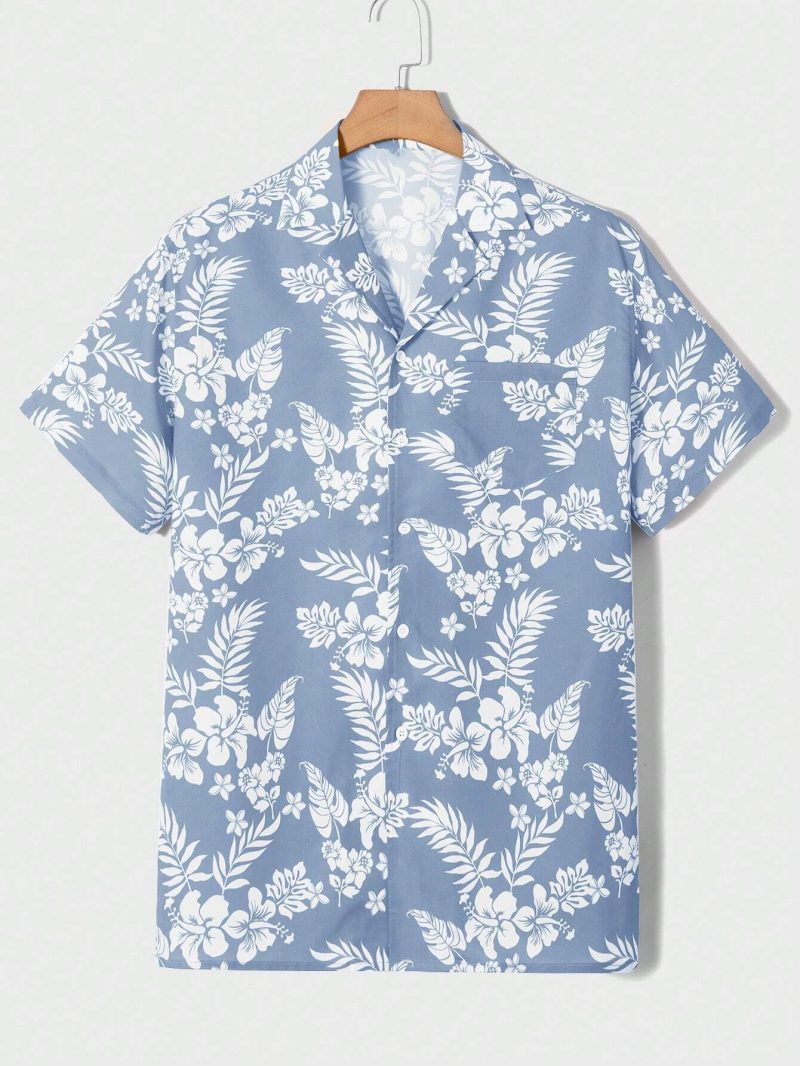 Summer men's new tropical 3D printing lapel short-sleeved shirt Hawaiian casual daily wearing large size XS-5XL - Image 3