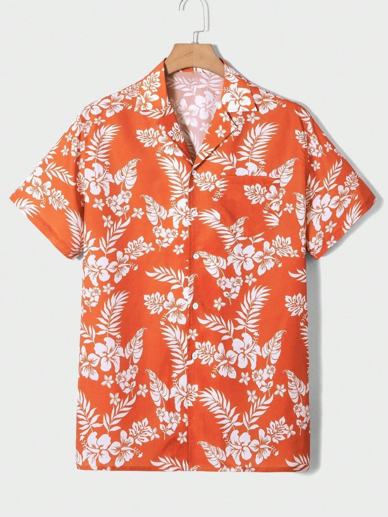 Summer men's new tropical 3D printing lapel short-sleeved shirt Hawaiian casual daily wearing large size XS-5XL - Image 4