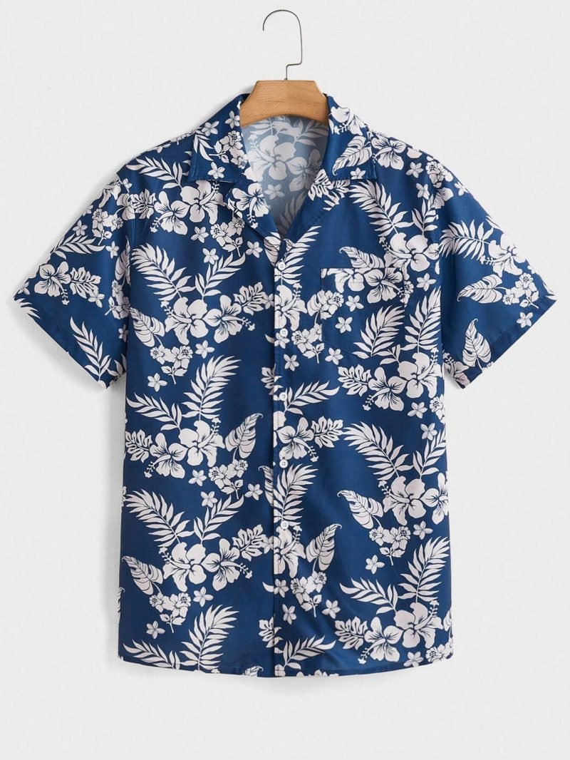 Summer men's new tropical 3D printing lapel short-sleeved shirt Hawaiian casual daily wearing large size XS-5XL - Image 7