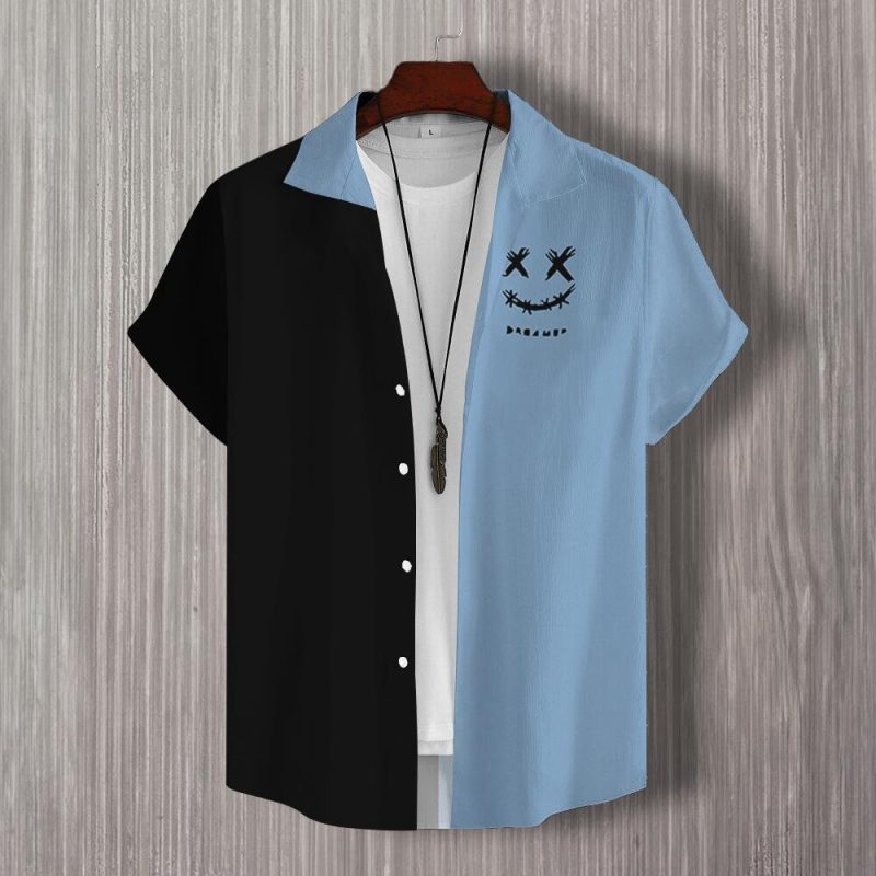 3d Patchwork Print Short Sleeve Shirt Simple Fashion Men's Shirt Daily Casual Man Clothes Oversized Hawaiian Shirts For Men 2024 - Image 10