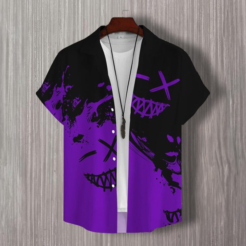 3d Patchwork Print Short Sleeve Shirt Simple Fashion Men's Shirt Daily Casual Man Clothes Oversized Hawaiian Shirts For Men 2024 - Image 11