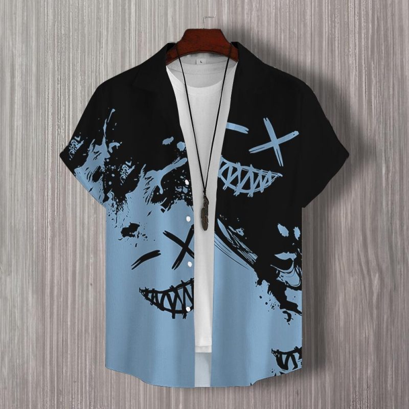 3d Patchwork Print Short Sleeve Shirt Simple Fashion Men's Shirt Daily Casual Man Clothes Oversized Hawaiian Shirts For Men 2024 - Image 17
