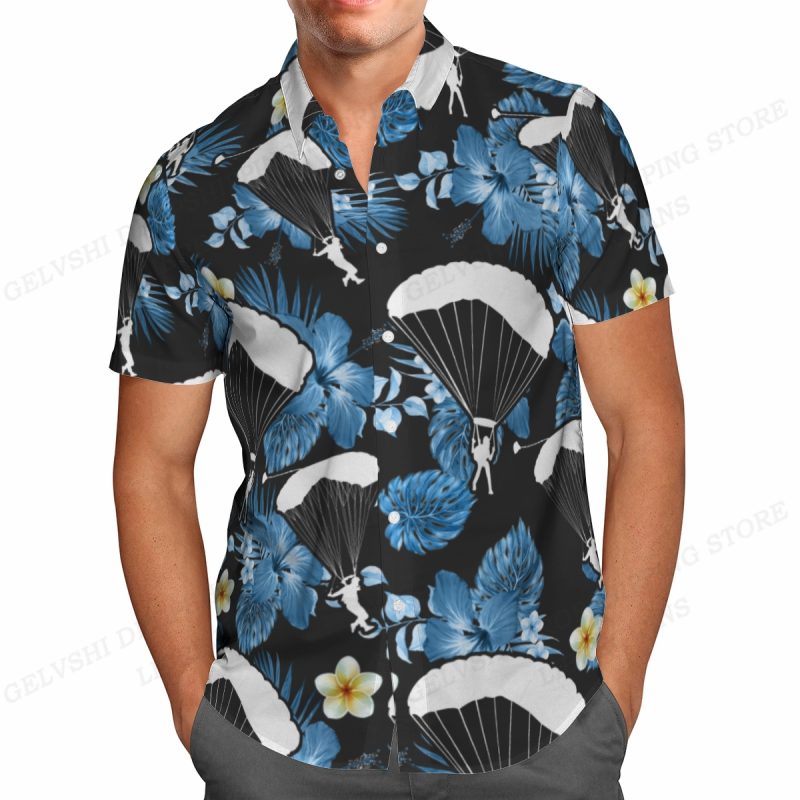 Summer Hawaiian Shirts Fish Printed Shirt Men Women Fashion Short Sleeve Blouse Men's Vocation Lapel Beach Camisas Sea - Image 3