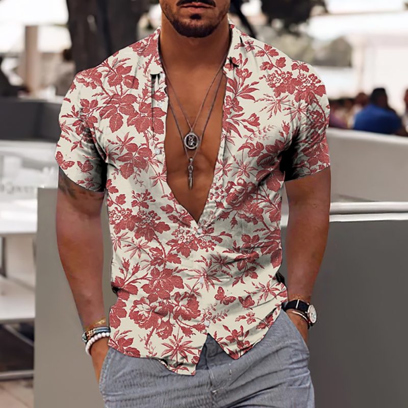 2024 Coconut Tree Shirts For Men 3d Printed Men's Hawaiian Shirt Beach 5xl Short Sleeve Fashion Tops Tee Shirt Man Blouse Camisa - Image 5