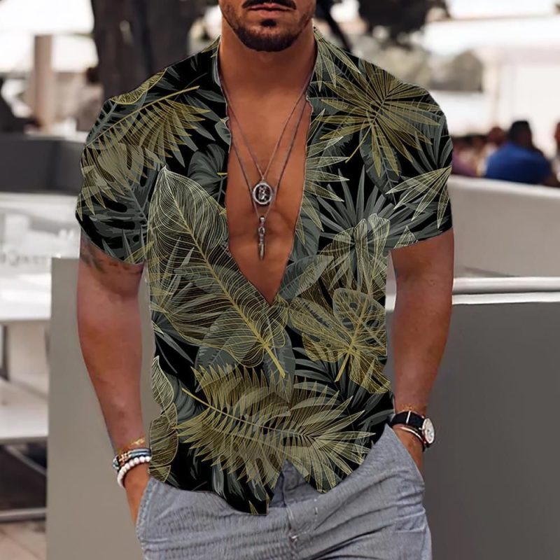 2024 Coconut Tree Shirts For Men 3d Printed Men's Hawaiian Shirt Beach 5xl Short Sleeve Fashion Tops Tee Shirt Man Blouse Camisa - Image 22