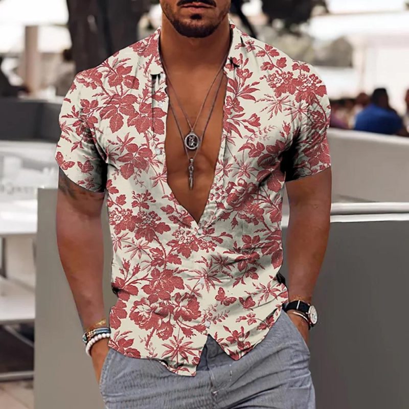 Coconut Tree Men's Comfortable Shirt 3D Printed Hawaiian Beach S-6XLl Short Sleeve Fashion Top Casual - Image 3