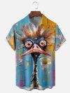 Abstract Cartoon Animal Men's Shirt 3D Print Quick Dry Short-sleeved Tops Summer Casual Men's Clothes Street fashion Shirts