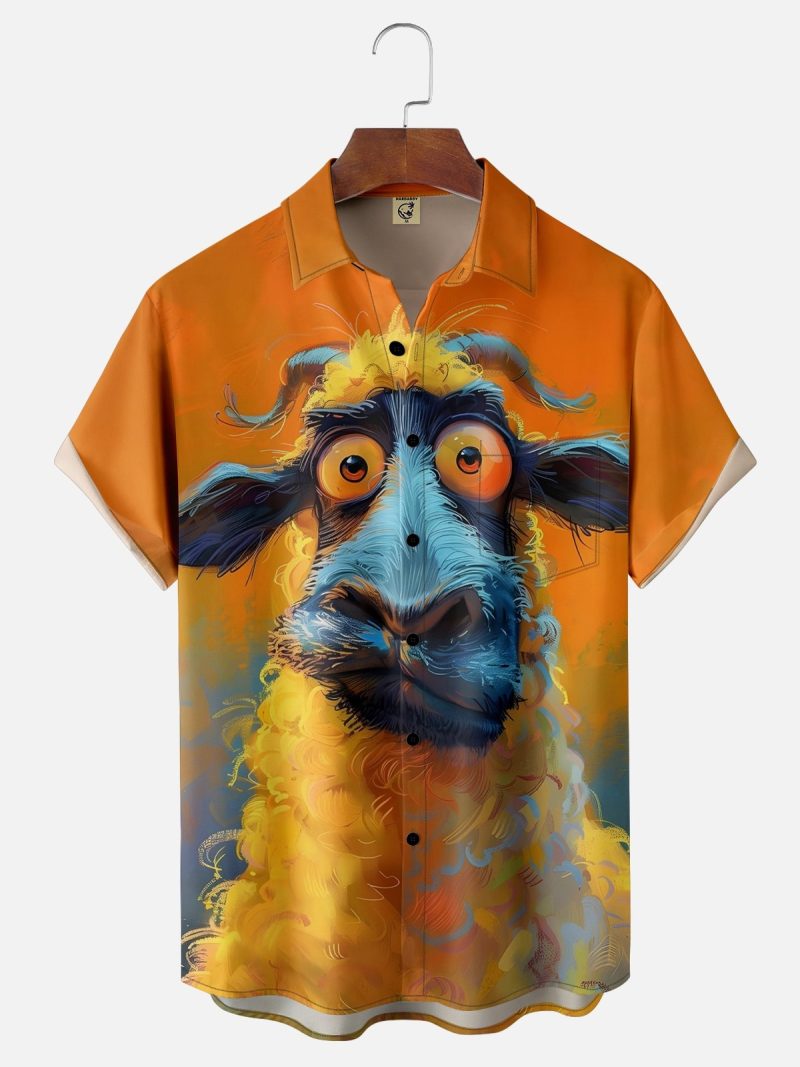 Abstract Cartoon Animal Men's Shirt 3D Print Quick Dry Short-sleeved Tops Summer Casual Men's Clothes Street fashion Shirts - Image 2