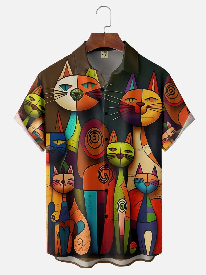 Abstract Cartoon Animal Men's Shirt 3D Print Quick Dry Short-sleeved Tops Summer Casual Men's Clothes Street fashion Shirts - Image 4