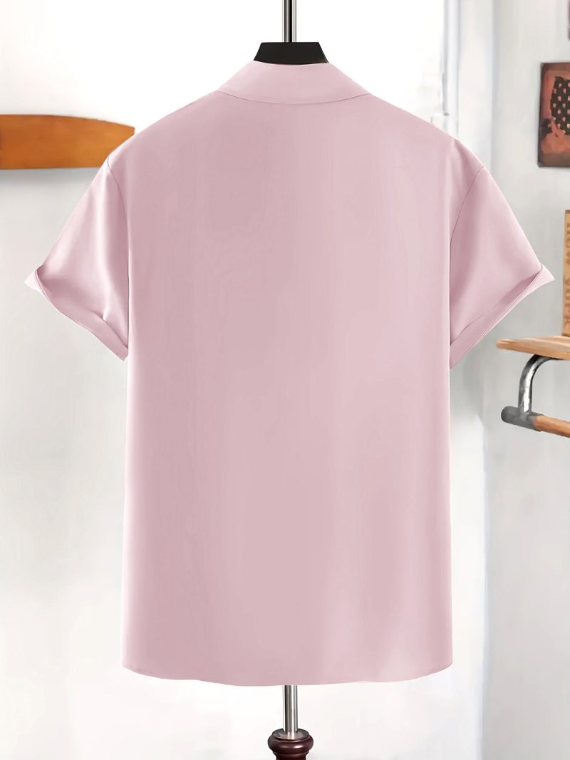 Men's short-sleeved shirt Muscle men's fitness shirt summer men's sports elastic breathable Slim show muscle short-sleeved shirt - Image 5