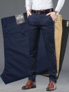 Summer Thin Men's Slim Suit Pants Fashion Business Casual Cotton Green Black Khaki Trousers Male Brand Clothing 30-40