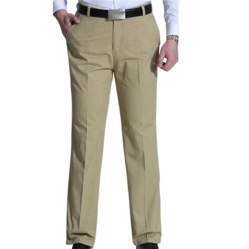 Formal Middle-aged Men Trousers Solid Color High Waist Spring Summer Stretchy Full Length Pants for Business Office Work Daily - Image 11