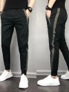 2023 Summer Men's Slim Fit Harajuku Style Lightweight Harem Pants Casual Trendy Korean Version Nine Point Length Mens Pants